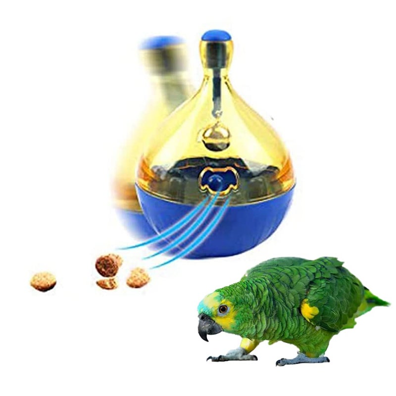 Litewoo Parrot Foraging Toys Tumbler Ball with Bell, Intelligence Train Interactive Puzzle Treat Tumbler Ball for Bird Parrot Budgie Parakeet Cockatiel Cockatoo - Image 1